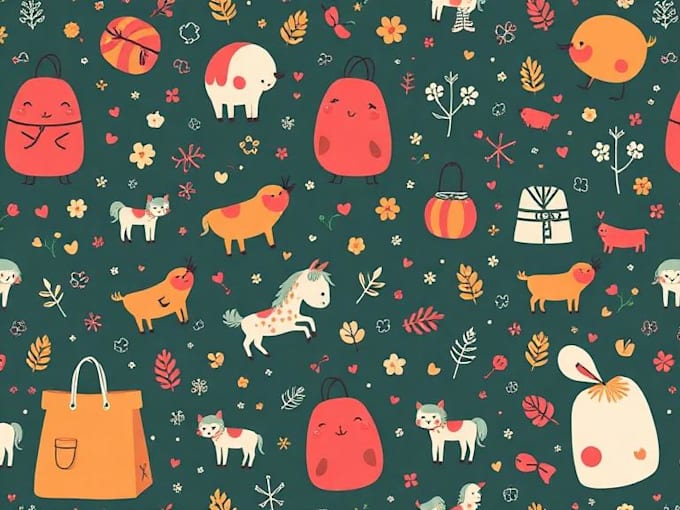 design cute merchandise and patterns