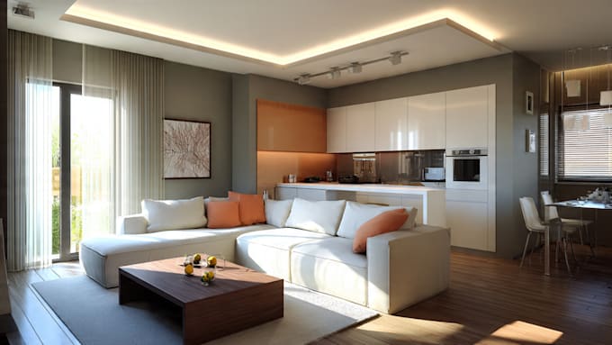 model render kitchen remodel cabinet bath interior design