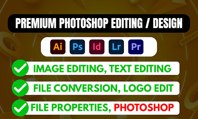 do file conversion pdf, xls, ppt, image, logo edit, photoshop editing doc