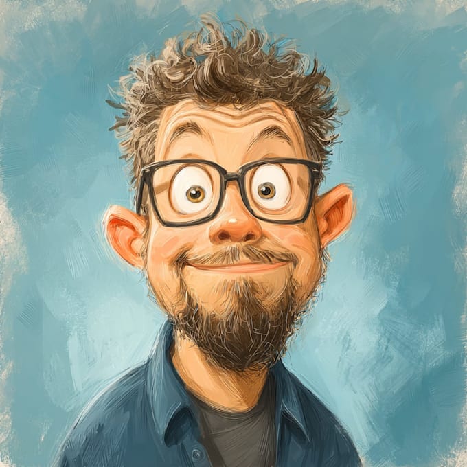 draw a funny caricature with my style