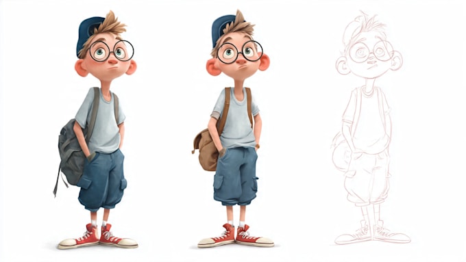 draw a cartoon character