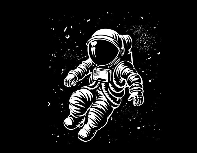 design astronaut flat illustration style for website