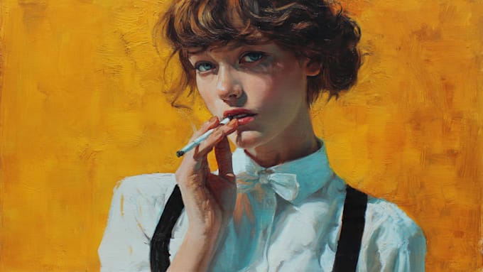 make a artistic oil painting
