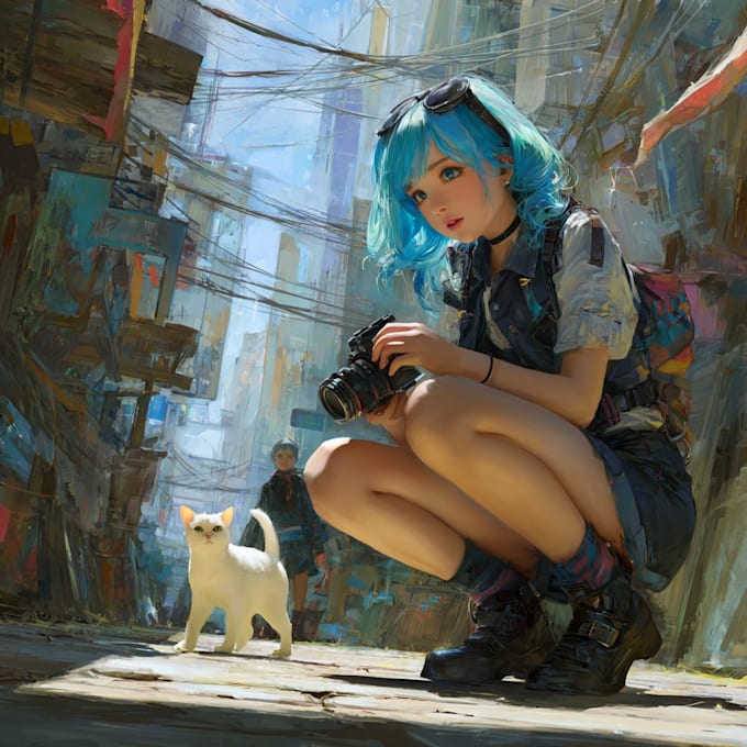 draw a professional anime illustration