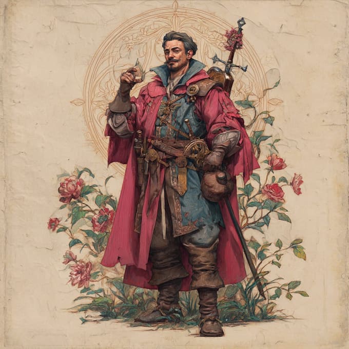 fantasy dnd character illustration