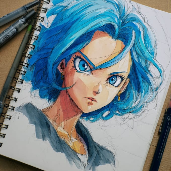 make illustration in anime or manga