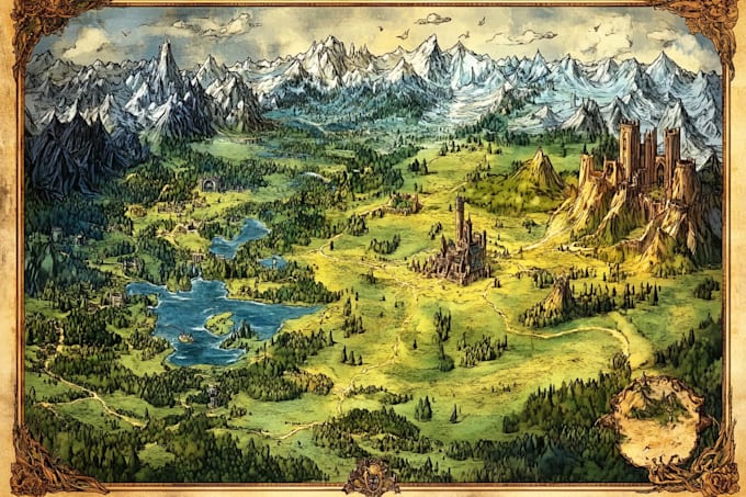 do fantasy city map