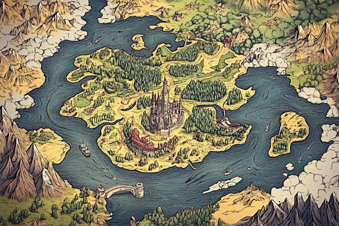 create digital illustrated map for your book