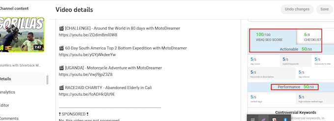 do youtube video SEO for organic ranking