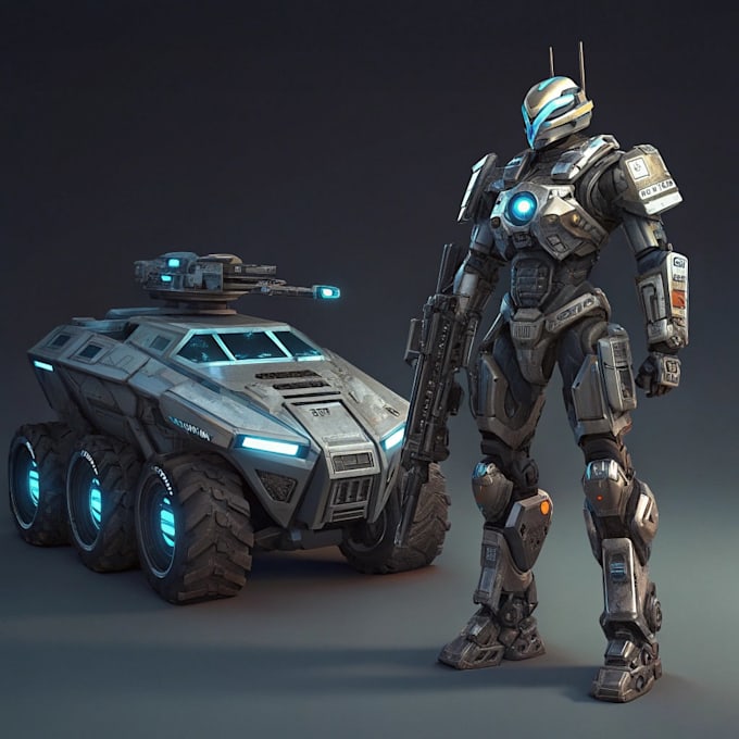 Mech Vehicles Design scifi vehicle or mech character concept art by Resaraeye | Fiverr