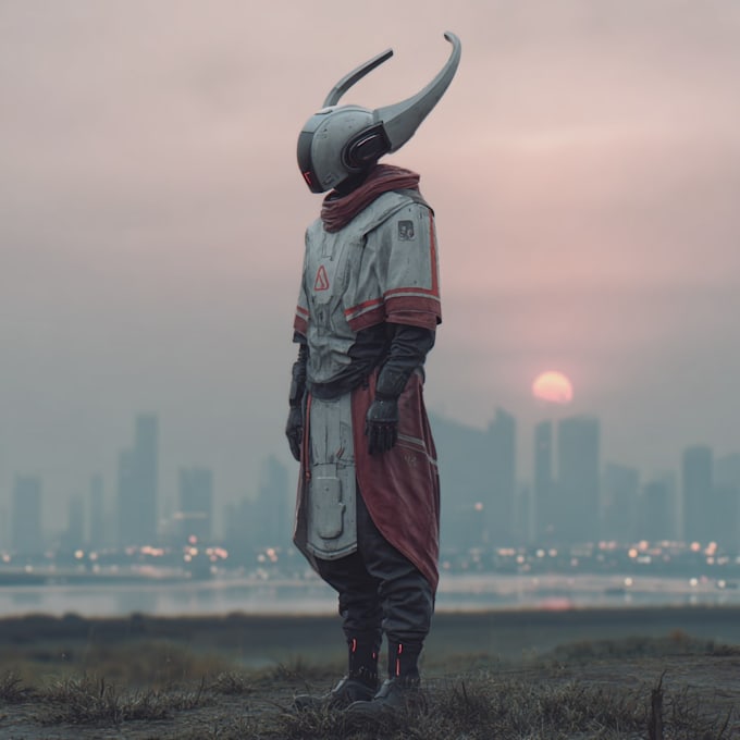 design your sci fi character illustration