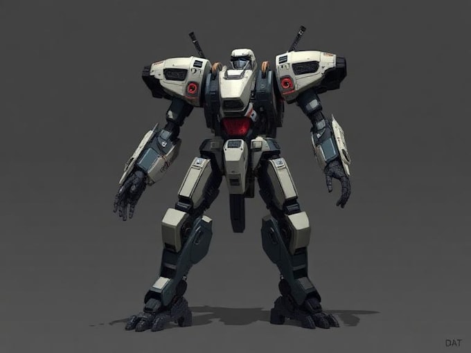 design sci fi mecha and robot concept art