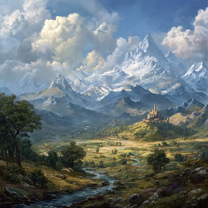 design amazing fantasy landscape