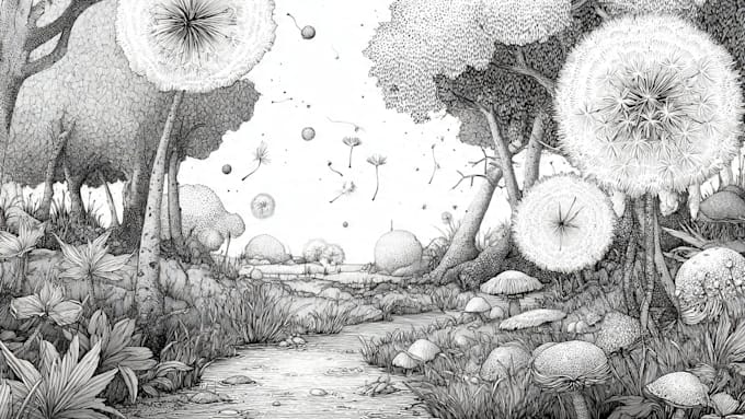 draw ink and pencil illustration for you