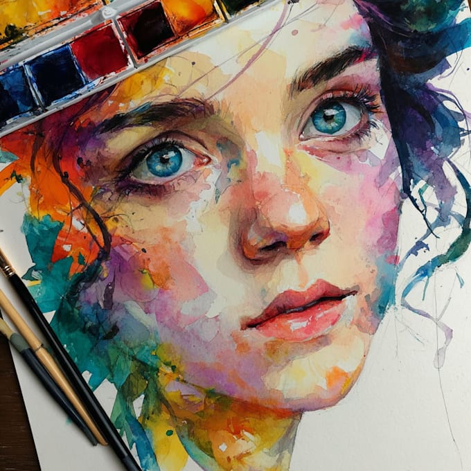 paint stunning watercolor portrait