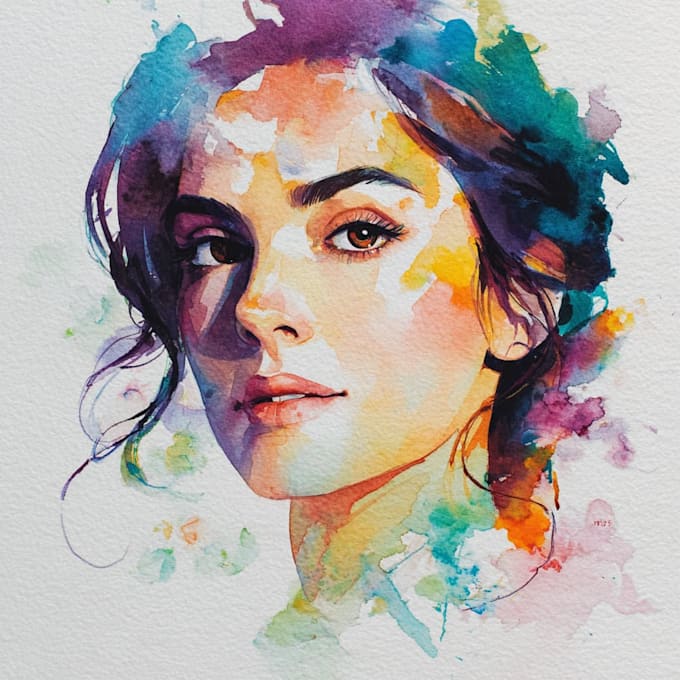 paint a unique watercolor portrait