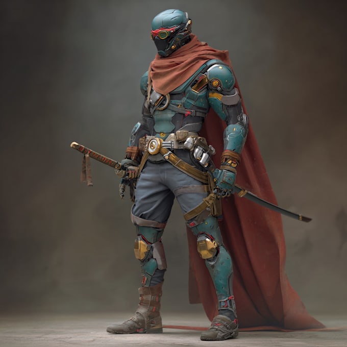 create scifi, fantasy, superhero character design