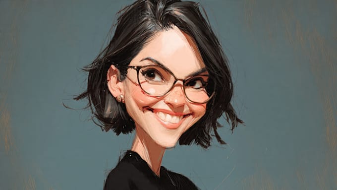 do a digital cartoon illustration
