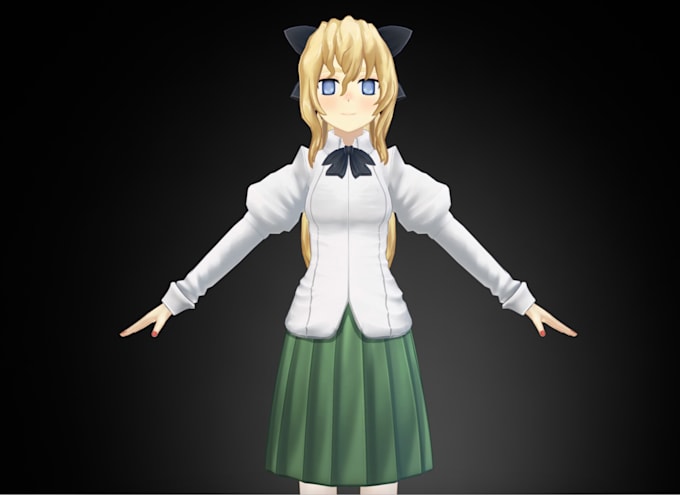 create vr chat avatar, vr character, 3d character model, vroid model, vtuber