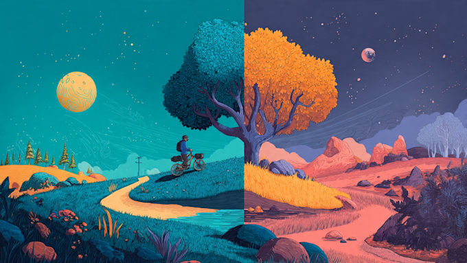 create unique digital illustration