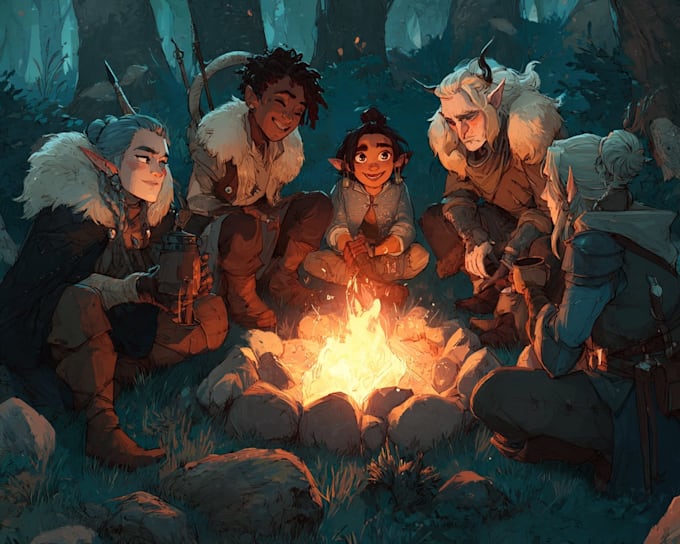 do a dnd character or dnd party art