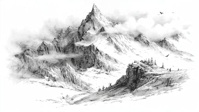 create an original hand drawn ink illustration