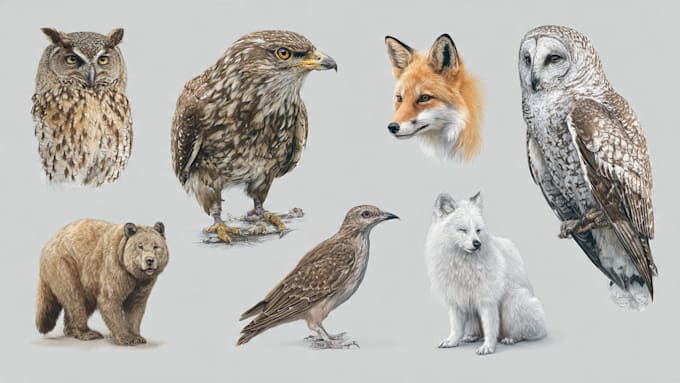 draw realistic scientific and wildlife illustrations