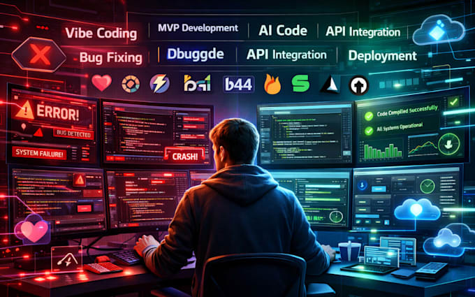 Be your vibe coding expert fix bugs and build lovable replit base44 ai ...