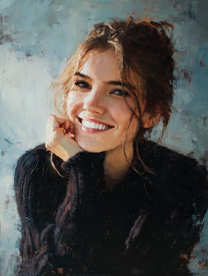 make artistic oil painting
