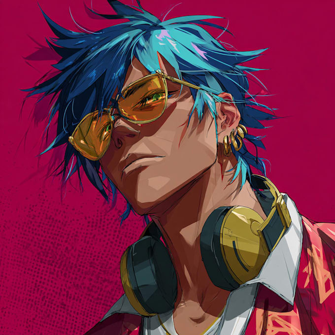anime character an illustration and anime character