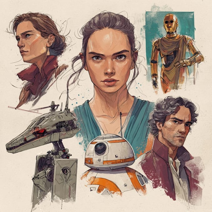 draw you as an amazing star wars character