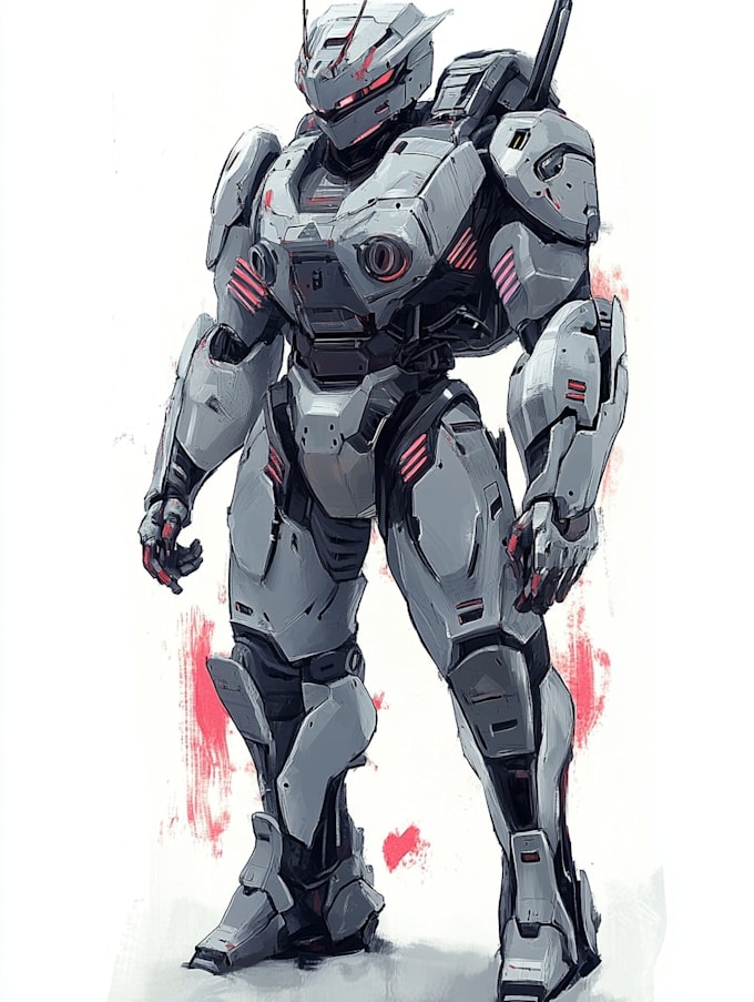 create custom mecha robot art