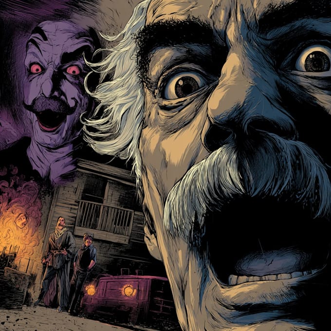 draw a horror illustration