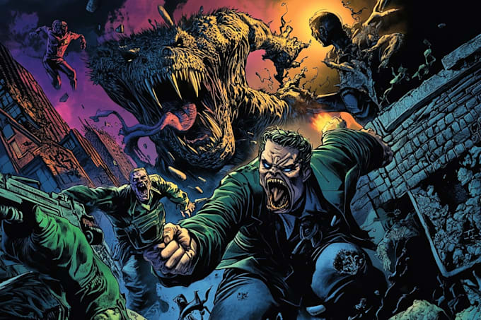 illustrate print ready comic book pages