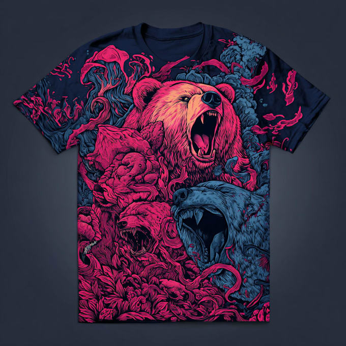 create a custom illustrated t shirt design