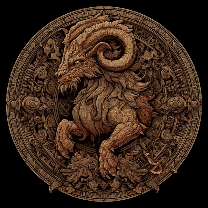 do mythical beasts, monsters, fantasy logo or illustrations