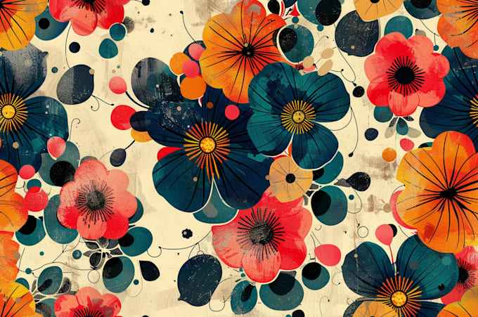 design seamless pattern, textile prints, floral patterns