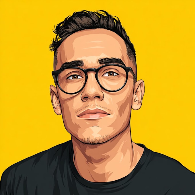 paint amazing vector cartoon portrait