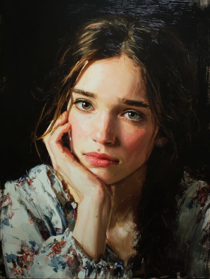 unique oil painting portrait