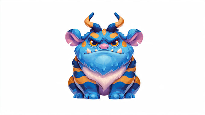 draw an eyecatchy mascot, animal cartoon character