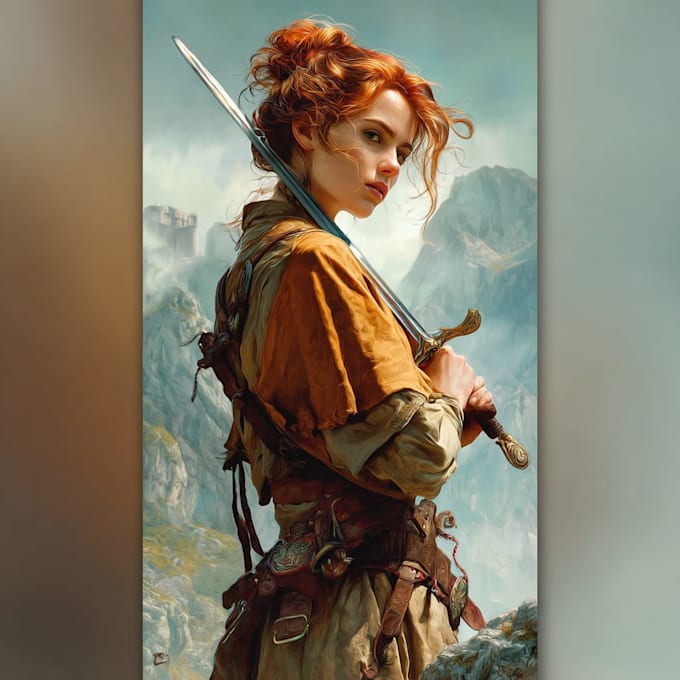 draw fantasy book cover, illustration