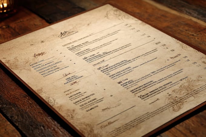 design digital menu, food menu, restaurant menu,