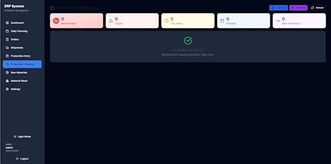 built a custom production and inventory system