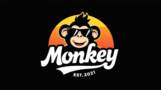 create an eye catching monkey head logo in 12 hours