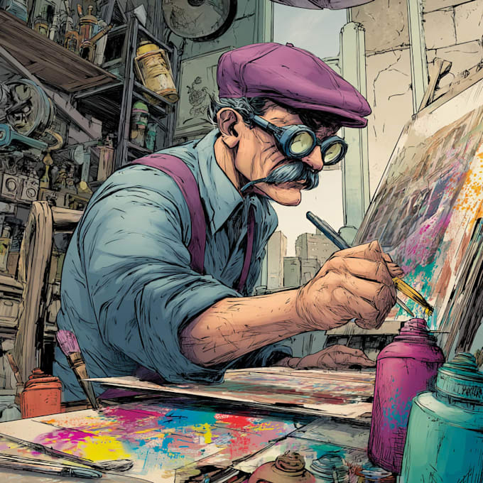 comic book illustration with comic book illustrator