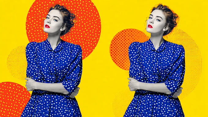 draw a retro pop art roy lichtenstein style