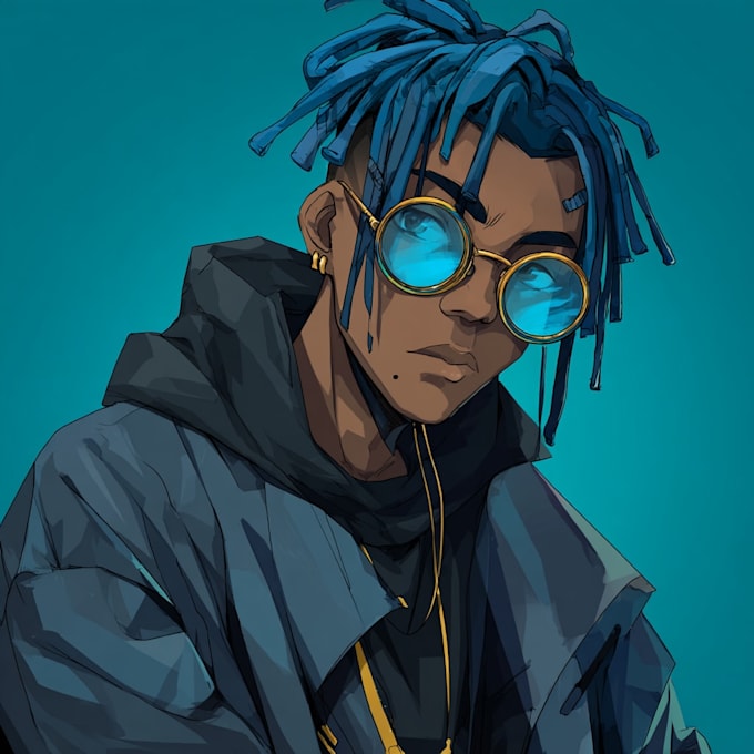 create cute anime character illustration