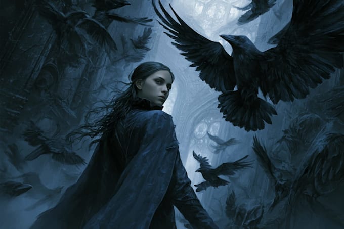 draw horror and gothic line art illustrations