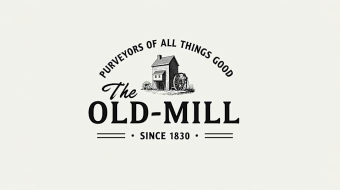 make an amazing old mill logo with express delivery