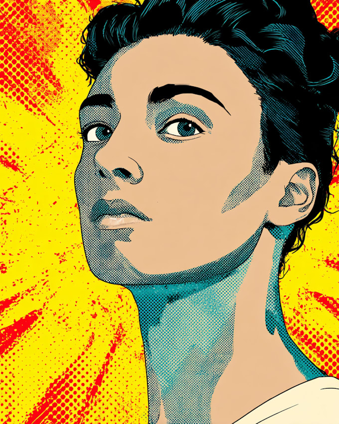 create vibrant food pop art illustrations for you